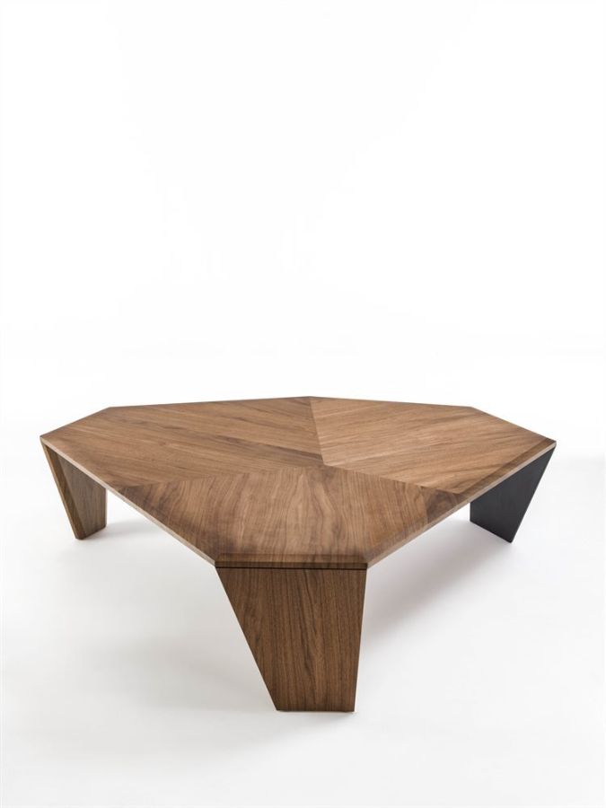 set de 2 tables basses hexagonales en noyer — zinestudio set de 2 tables basses hexagonales en noyer — zinestudio