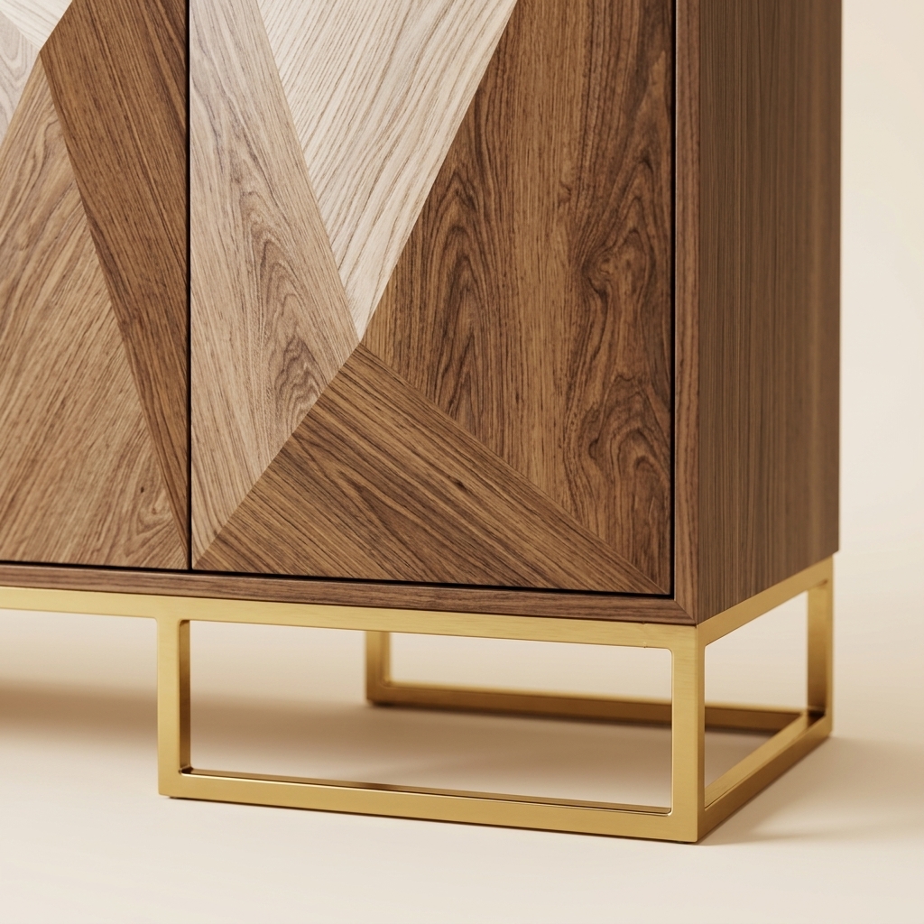 buffet bois noyer massif pieds métal doré — zinestudio buffet bois noyer massif pieds métal doré — zinestudio
