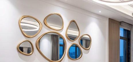 Home Miroirs muraux sur mesure en laiton doré — ZineStudio Maroc