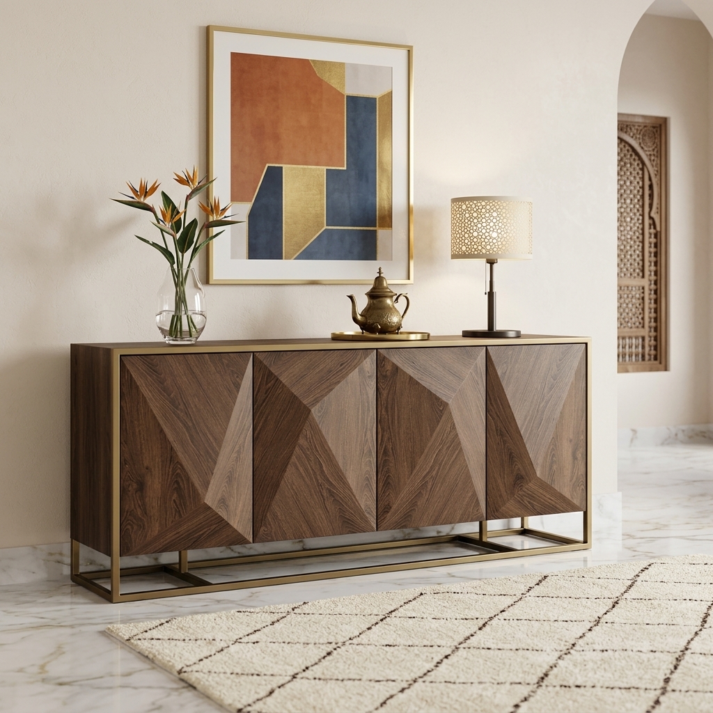 buffet bas en bois noyer sur mesure — zinestudio buffet bas en bois noyer sur mesure — zinestudio
