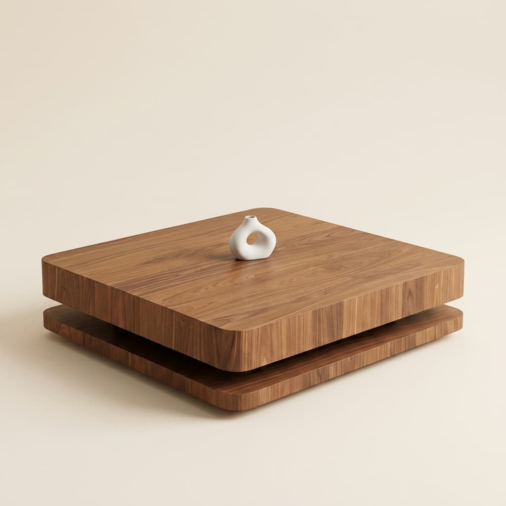 table basse carrée en bois noyer — zinestudio table basse carrée en bois noyer — zinestudio