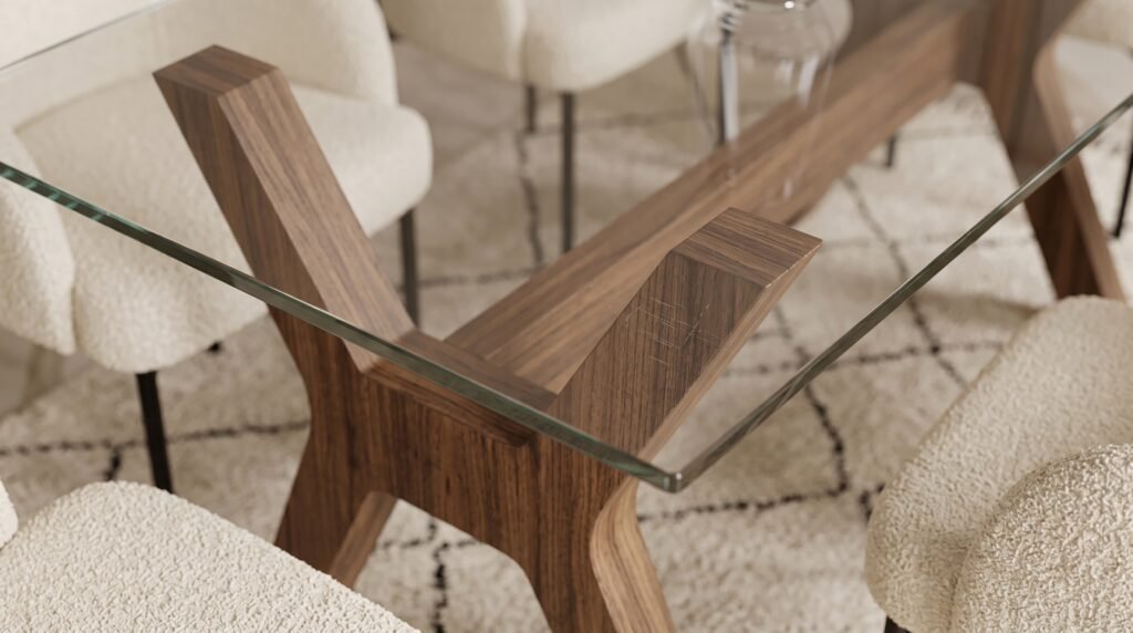 Table à Manger en Bois au Maroc : Guide Complet 2026 walnut wood table top 2k 20260924230706