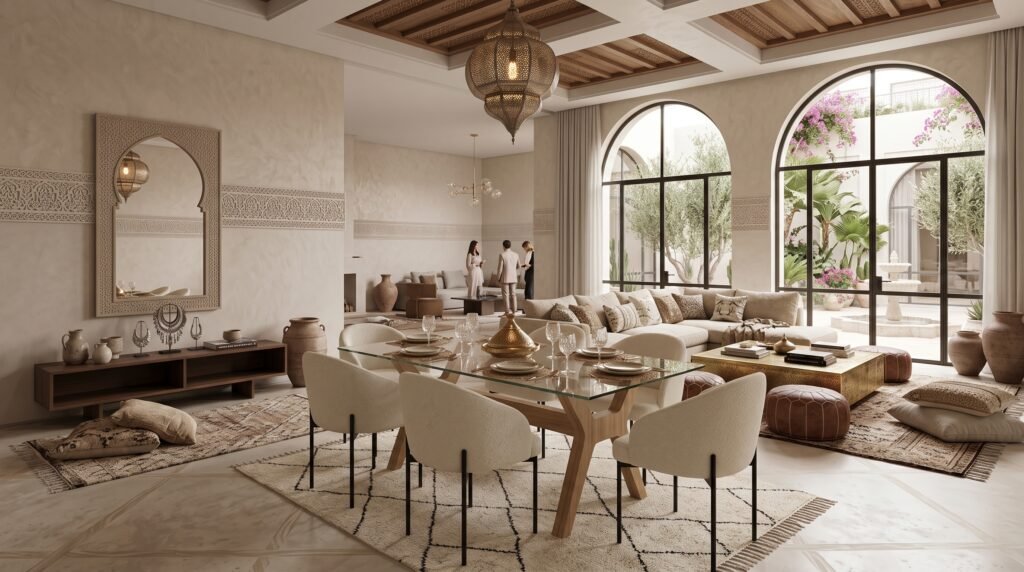 Table à Manger en Bois au Maroc : Guide Complet 2026 wooden dining table with chairs 2k 20260924231832