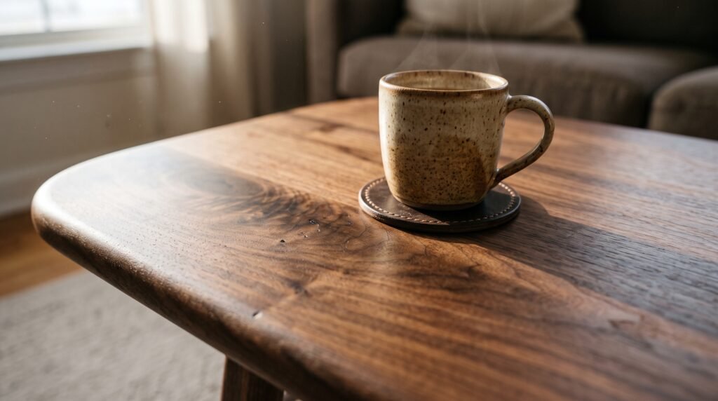 Noyer, Chêne ou Hêtre : Quel Bois Choisir pour Vos Meubles ? ceramic cup on wooden table 2k 20261019230502