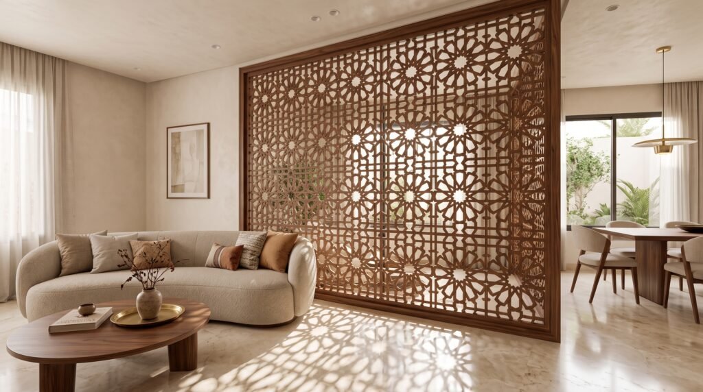 Moucharabieh en Bois au Maroc : Motifs, Styles et Idées Modernes pour Votre Intérieur moroccan living room interior re… 2k 20261005164151